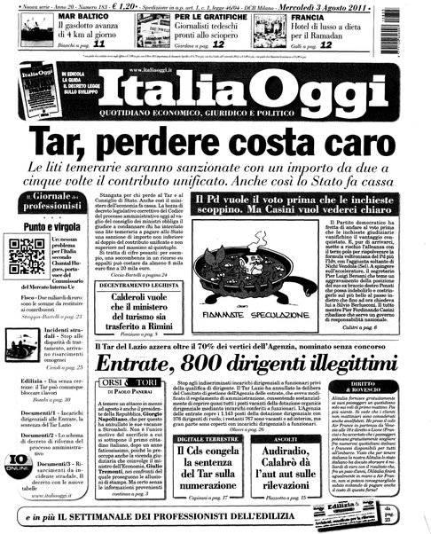 Italia oggi : quotidiano di economia finanza e politica